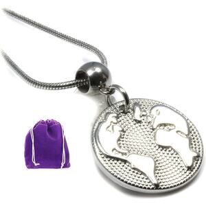 Earth Necklace - A Planet Necklace Earth Globe Necklace